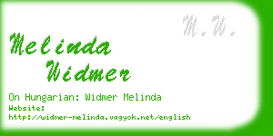 melinda widmer business card